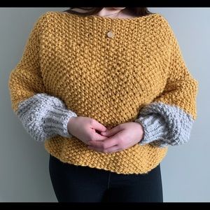 Bubble Texture Hand-Knitted Sweater